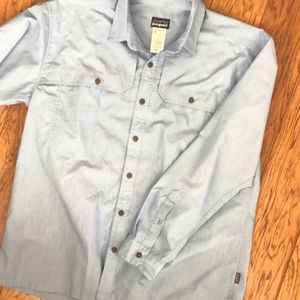 Large - Patagonia Light Blue Button Down